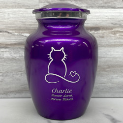Customer Gallery - Infinite Love Cat Cremation Urn - Purple Luster