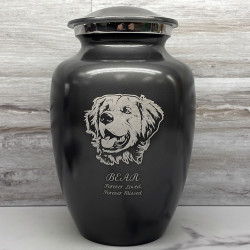 Customer Gallery - Large Golden Retriever Dog Cremation Urn - Gunmetal Gray