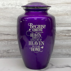 Customer Gallery - Heaven In Our Home Cremation Urn - Purple Luster
