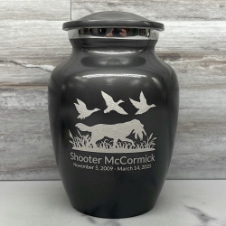 Customer Gallery - Duck Hunting Dog Sharing Urn - Gunmetal Gray