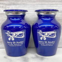 Customer Gallery - Bush Plane Keepsake Urn - Midnight Blue