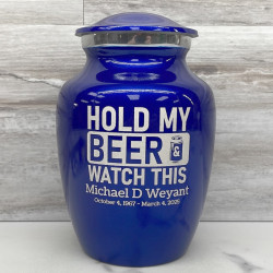 Customer Gallery - Hold My Beer Watch This Sharing Urn - Midnight Blue