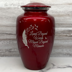 Customer Gallery - Loved Beyond Words Cremation Urn - Ruby Red