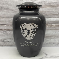 Customer Gallery - Large English Bulldog Dog Cremation Urn - Gunmetal Gray