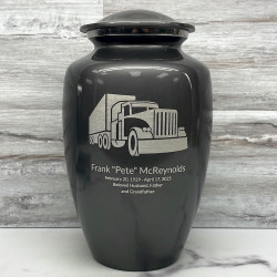 Customer Gallery - Semi Truck Cremation Urn - Gunmetal Gray