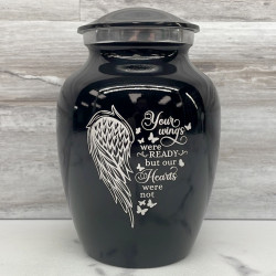 Customer Gallery - Your Wings Were Ready Sharing Urn - Jet Black