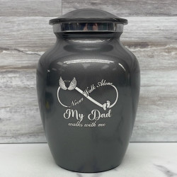 Customer Gallery - My Dad Walks With Me Sharing Urn - Gunmetal Gray