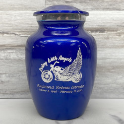 Customer Gallery - Riding with Angels Motorcycle Sharing Urn - Midnight Blue