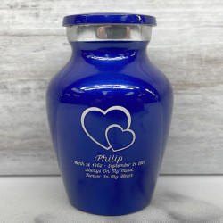 Customer Gallery - Loving Hearts Keepsake Urn - Midnight Blue