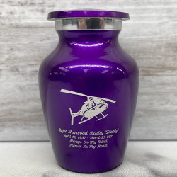 Customer Gallery - Helicopter Keepsake Urn - Purple Luster