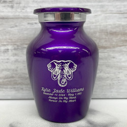 Customer Gallery - Elephant Keepsake Urn - Purple Luster