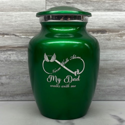 Customer Gallery - My Dad Walks With Me Sharing Urn - Shamrock Green