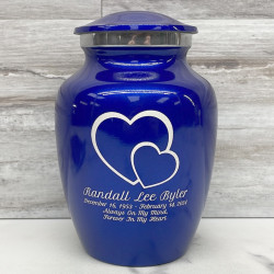 Customer Gallery - Loving Hearts Sharing Urn - Midnight Blue