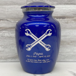 Customer Gallery - Mechanic Wrench Sharing Urn - Midnight Blue
