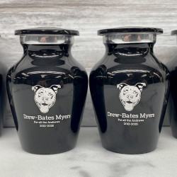 Customer Gallery - Keepsake Pitbull Pet Cremation Urn - Jet Black