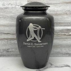 Customer Gallery - Baseball Cremation Urn - Gunmetal Gray