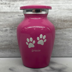 Customer Gallery - Keepsake Pawprints Pet Cremation Urn - Rose Pink