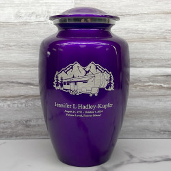 Customer Gallery - Fifth Wheel Camper Cremation Urn - Purple Luster