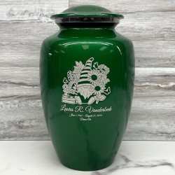 Customer Gallery - Garden Gnome Cremation Urn - Shamrock Green