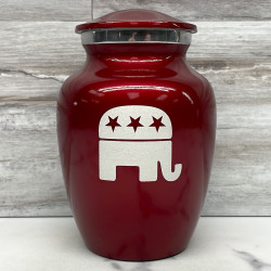 Customer Gallery - Republican Elephant Sharing Urn - Ruby Red