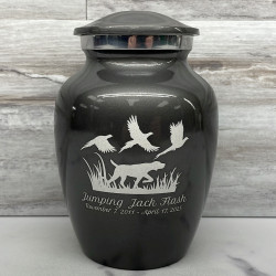 Customer Gallery - Hunting Dog Sharing Urn - Gunmetal Gray