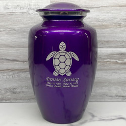 Customer Gallery - Sea Turtle Cremation Urn - Purple Luster
