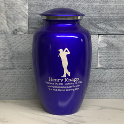 Customer Gallery - Golf Cremation Urn - Midnight Blue