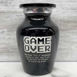 Customer Gallery - Game Over Keepsake Urn - Jet Black