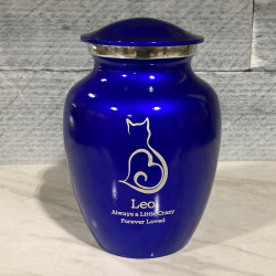 Customer Gallery - Cat Silhouette Cremation Urn - Midnight Blue