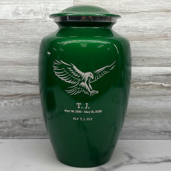 Customer Gallery - Eagle Cremation Urn - Shamrock Green