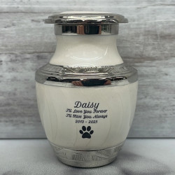 Customer Gallery - Paw Print Pet Keepsake Urn - Radiant White