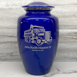 Customer Gallery - Dumping Truck Cremation Urn - Midnight Blue
