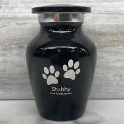 Customer Gallery - Keepsake Pawprints Pet Cremation Urn - Jet Black
