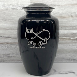 Customer Gallery - My Dad Walks With Me Cremation Urn - Jet Black