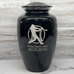 Customer Gallery - Baseball Cremation Urn - Jet Black