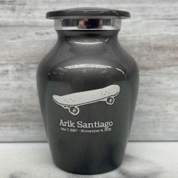 Customer Gallery - Skateboard Keepsake Urn - Gunmetal Gray