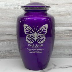 Customer Gallery - Butterfly Cremation Urn - Purple Luster