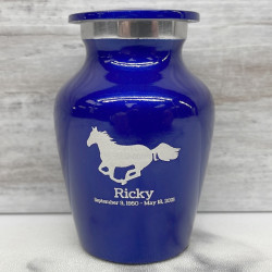 Customer Gallery - Horse Keepsake Urn - Midnight Blue