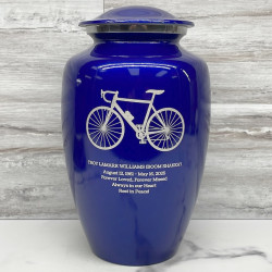 Customer Gallery - Bicycle Cremation Urn - Midnight Blue