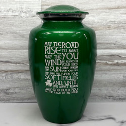 Customer Gallery - Irish Blessing Cremation Urn - Shamrock Green