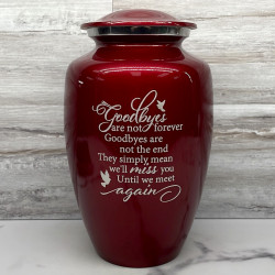 Customer Gallery - Goodbyes Are Not Forever Cremation Urn - Ruby Red