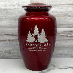 Customer Gallery - Sasquatch Cremation Urn - Ruby Red