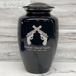 Customer Gallery - Revolver Pistol Cremation Urn - Jet Black