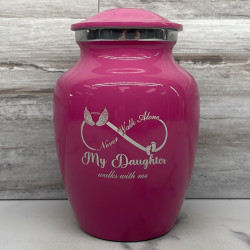 Customer Gallery - My Daughter Walks With Me Sharing Urn - Rose Pink