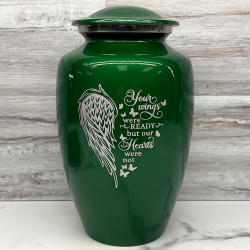 Customer Gallery - Your Wings Were Ready Cremation Urn - Shamrock Green