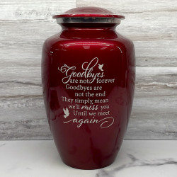 Customer Gallery - Goodbyes Are Not Forever Cremation Urn - Ruby Red