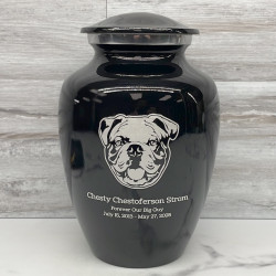 Customer Gallery - Large English Bulldog Pet Cremation Urn - Jet Black