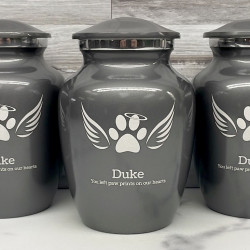 Customer Gallery - Small Angel Wings Pet Cremation Urn - Gunmetal Gray