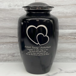 Customer Gallery - Loving Hearts Cremation Urn - Jet Black