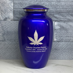 Customer Gallery - Marijuana Cremation Urn - Midnight Blue